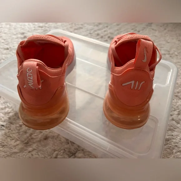 Nike Air Max 270 Bright Orange Sneakers - Picture 4 of 5